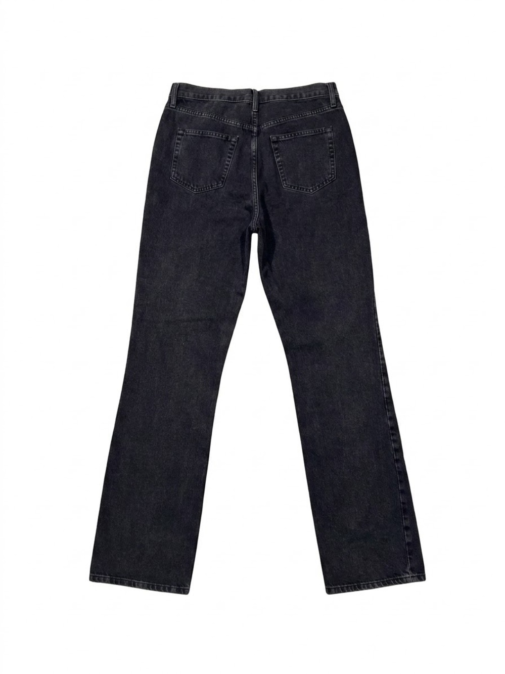 Topshop Straight-Leg Black Jeans